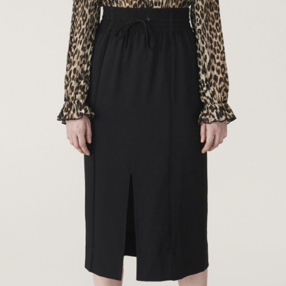 Ganni Black Crepe Skirt Size 40/US 8-10